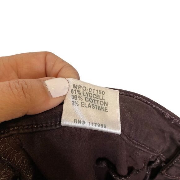 J Brand Size 26 Super Skinny Snifter Jeans Womens Wine Maroon Mid Rise Pants - Picture 11 of 12